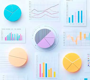 variedad de datos estadísticos visuales